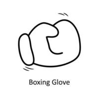 boxeo guante vector contorno icono diseño ilustración. olímpico símbolo en blanco antecedentes eps 10 archivo