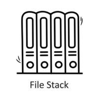 File Stack vector outline Icon Design illustration. Stationery Symbol on White background EPS 10 File