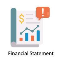 Financial Statement vector Flat Icon Design illustration. Finance Symbol on White background EPS 10 File