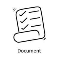 Document  vector outline Icon Design illustration. Business Symbol on White background EPS 10 File