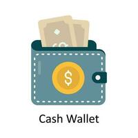 Cash Wallet vector Flat Icon Design illustration. Finance Symbol on White background EPS 10 File
