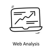 Web Analysis  vector outline Icon Design illustration. Business Symbol on White background EPS 10 File