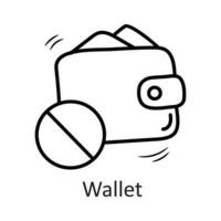 Wallet vector outline Icon Design illustration. Security Symbol on White background EPS 10 File