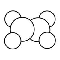 Conceptual linear design icon of molecule vector