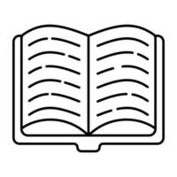 Trendy vector design of open book