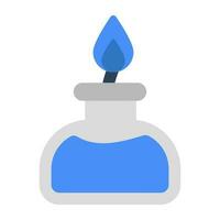 Conceptual flat design icon of bunsen burner vector