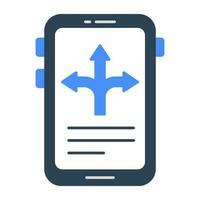 Modern design icon of mobile directional arrows vector