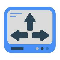 Modern design icon of directional arrows vector