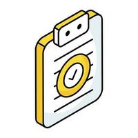 Editable design icon of verified document vector