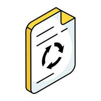 An editable design icon of paper recycling vector