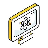 An icon design of online science vector