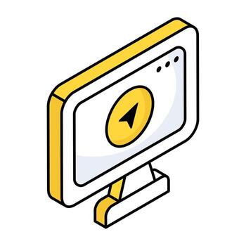 un único diseño icono de web cursor vector