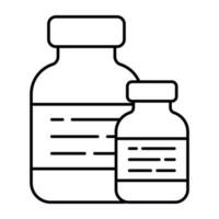 A unique design icon of drugs bottles vector