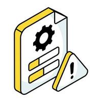 Perfect design icon of file setting error vector