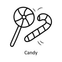 Candy vector outline Icon Design illustration. Party and Celebrate Symbol on White background EPS 10 File