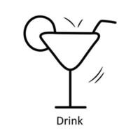 Drink vector outline Icon Design illustration. Party and Celebrate Symbol on White background EPS 10 File