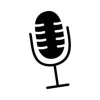 Microphone vector Solid Icon Design illustration. Party and Celebrate Symbol on White background EPS 10 File