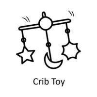 Crib Toy vector outline Icon Design illustration. Toys Symbol on White background EPS 10 File