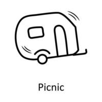 Picnic vector outline Icon Design illustration. Travel Symbol on White background EPS 10 File