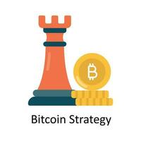 Bitcoin Strategy vector Flat Icon Design illustration. Finance Symbol on White background EPS 10 File