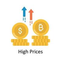High Prices vector Flat Icon Design illustration. Finance Symbol on White background EPS 10 File