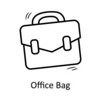 Office Bag  vector outline Icon Design illustration. Business Symbol on White background EPS 10 File