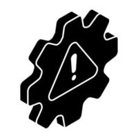 Modern design icon of setting error vector
