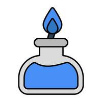 Conceptual flat design icon of bunsen burner vector