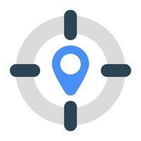 Unique design icon of location target vector