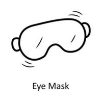 Eye Mask vector outline Icon Design illustration. Olympic Symbol on White background EPS 10 File