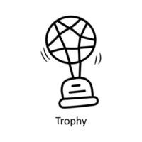 Trophy vector outline Icon Design illustration. Olympic Symbol on White background EPS 10 File