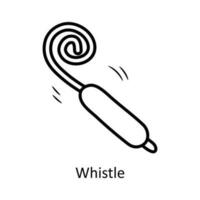 Whistle vector outline Icon Design illustration. Party and Celebrate Symbol on White background EPS 10 File