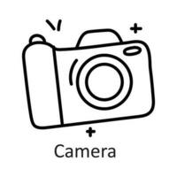 Camera vector outline Icon Design illustration. Communication Symbol on White background EPS 10 File