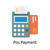 Pos Payment vector Flat Icon Design illustration. Finance Symbol on White background EPS 10 File