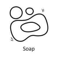 Soap vector outline Icon Design illustration. Household Symbol on White background EPS 10 File