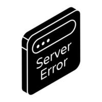 Creative design icon of server error vector
