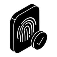 An icon design of fingerprint vector