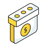 Modern design icon of money time vector