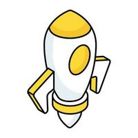 Rocket denoting concept of startup vector