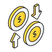 Creative design icon of money transfer vector