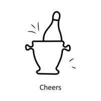 Cheers vector outline Icon Design illustration. Party and Celebrate Symbol on White background EPS 10 File