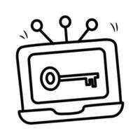 Safe Login vector outline Icon Design illustration. Banking and Finance Symbol on White background EPS 10 File