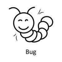 Bug vector outline Icon Design illustration. Toys Symbol on White background EPS 10 File