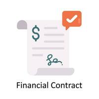 Financial Contract vector Flat Icon Design illustration. Finance Symbol on White background EPS 10 File
