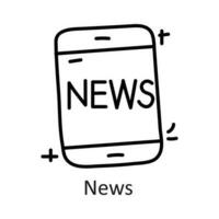 News vector outline Icon Design illustration. Communication Symbol on White background EPS 10 File
