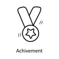 Achievement  vector outline Icon Design illustration. Business Symbol on White background EPS 10 File