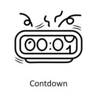 Countdown vector outline Icon Design illustration. New Year Symbol on White background EPS 10 File