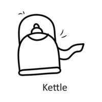 Kettle vector outline Icon Design illustration. Household Symbol on White background EPS 10 File