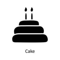 Cake vector Solid Icon Design illustration. Christmas Symbol on White background EPS 10 File