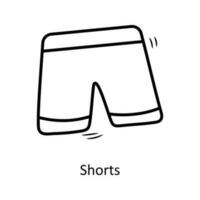 Shorts vector outline Icon Design illustration. Olympic Symbol on White background EPS 10 File